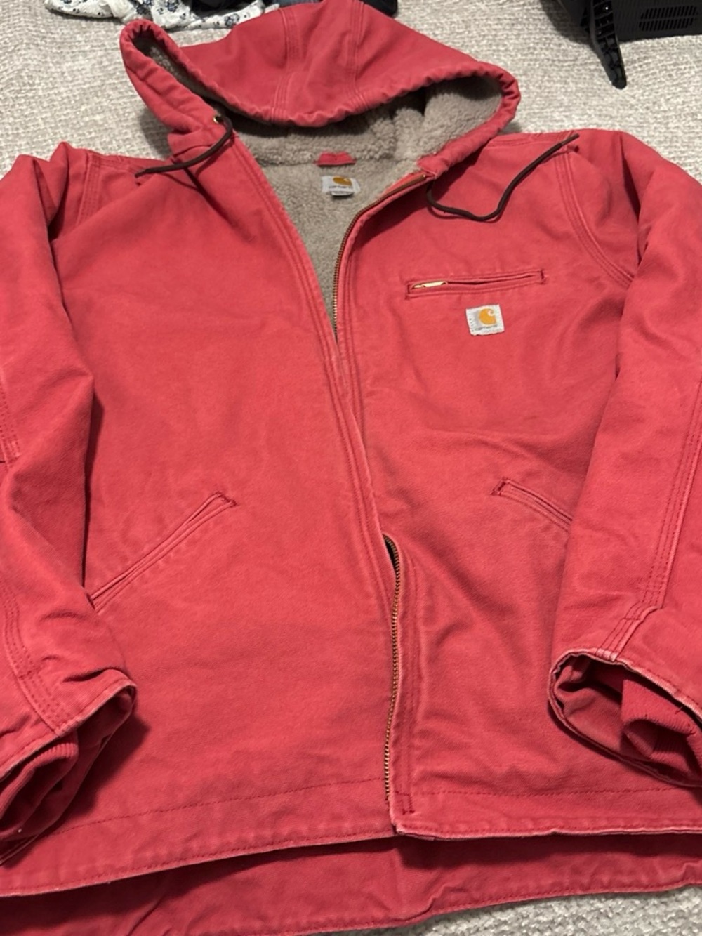 Carhartt Coral Hooded Lined Canvas Work Jacket